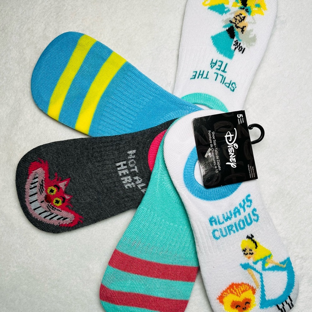 5 pairs of Disney No Show Unique Design Socks